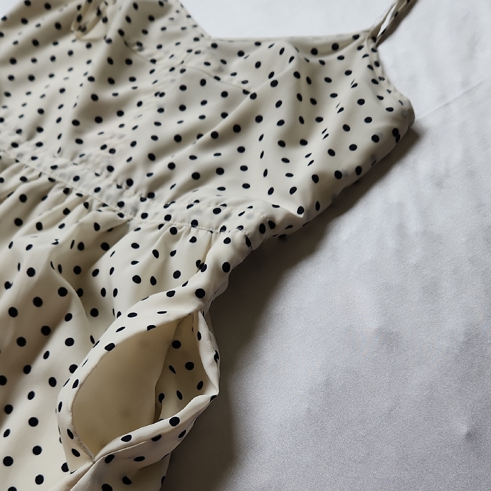 J. Crew Polka Dot Spaghetti Strap Dress With POCKETS Size 2 - Picture 8 of 9